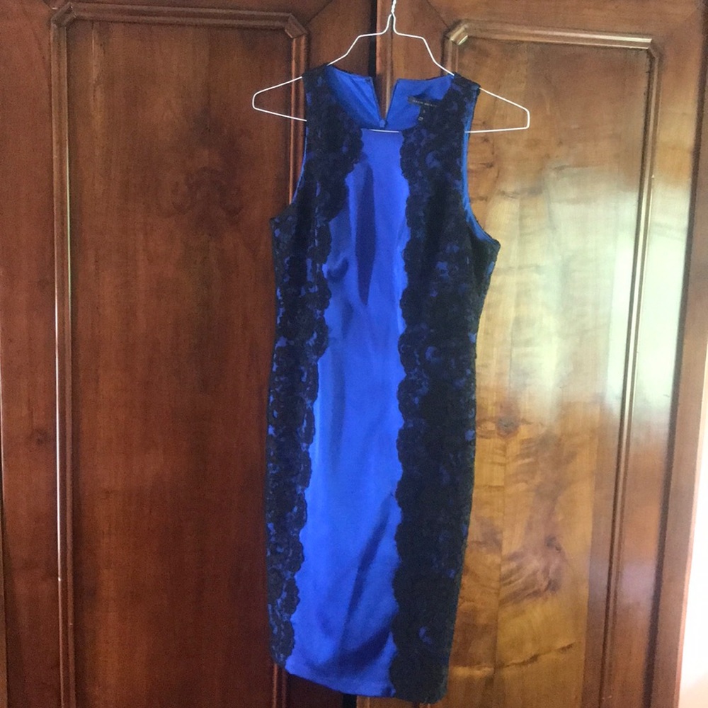David Meister satin and lace Dress